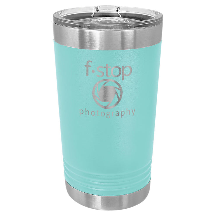 16 oz. Pint w/Clear Slider Lid - Customized - Apollo Laser