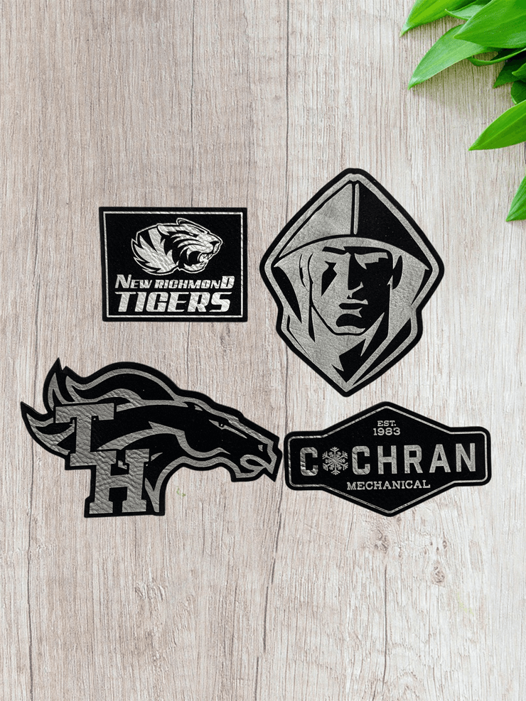 Custom Leather Patches Laser Engraved Genuine Authentic Cowhide